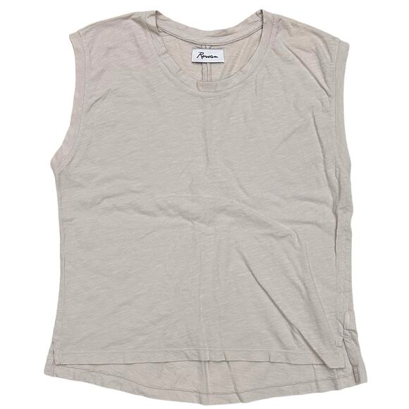 Rowan Women's Savannah Slub Cotton Muscle Tank Top Shirt in Bone - Picture 1 of 3